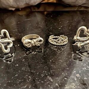 3 James Avery rings and one pandora ring